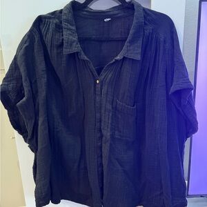 Old Navy Women's Black Tunic Blouse